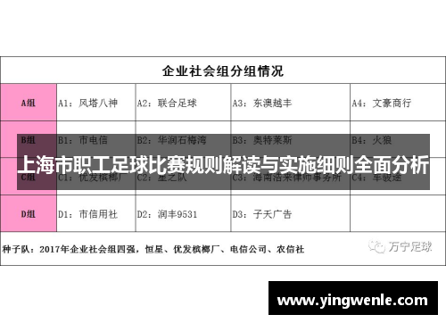 上海市职工足球比赛规则解读与实施细则全面分析